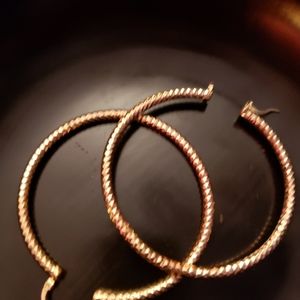 Gold tone hoops #heavyduty